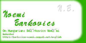 noemi barkovics business card